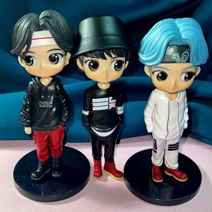 BTS Q Posket TinyTan Mic Drop Suga Jung Kook Figure Set of 3
